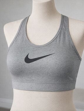 Nike Grey Racerback Sports Bra with Swoosh Size 2x